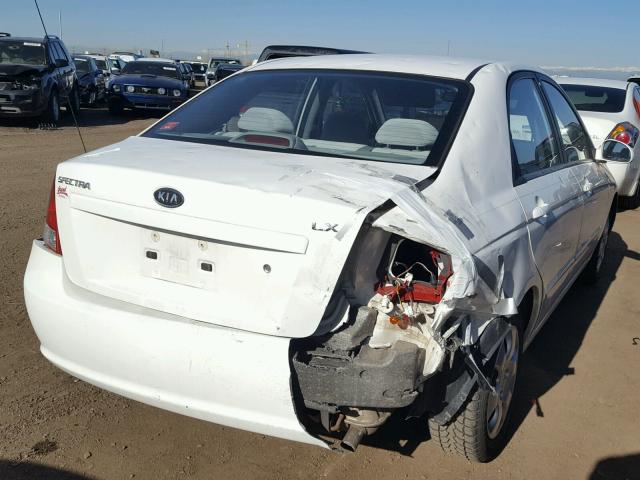 KNAFE121285508389 - 2008 KIA SPECTRA EX WHITE photo 4