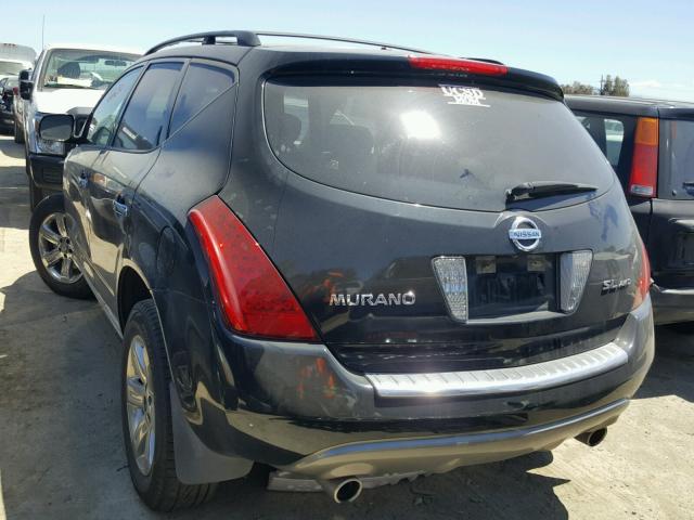 JN8AZ08WX7W638593 - 2007 NISSAN MURANO SL BLACK photo 3