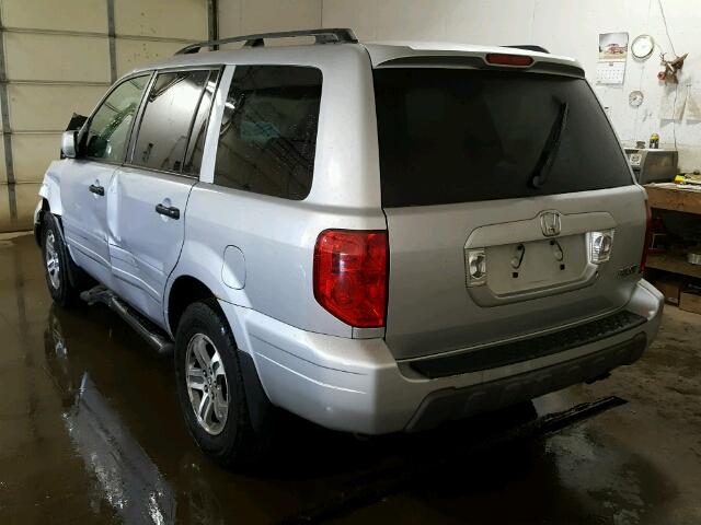 2HKYF18473H522646 - 2003 HONDA PILOT EX SILVER photo 3