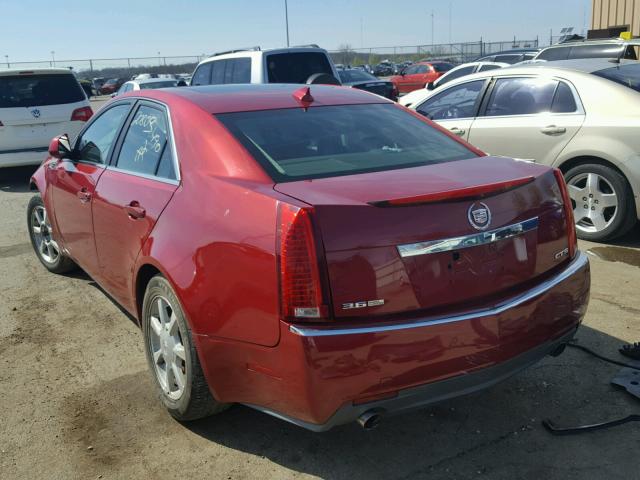 1G6DG577690134296 - 2009 CADILLAC CTS RED photo 3