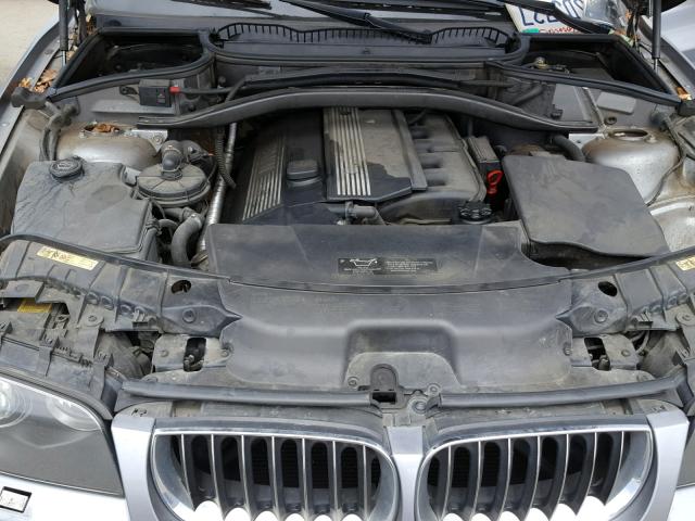 WBXPA93406WD25595 - 2006 BMW X3 3.0I GRAY photo 7