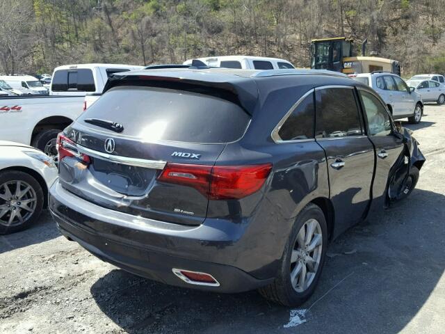 5FRYD4H82EB026194 - 2014 ACURA MDX ADVANC ნაცრისფერი ფოტო 4