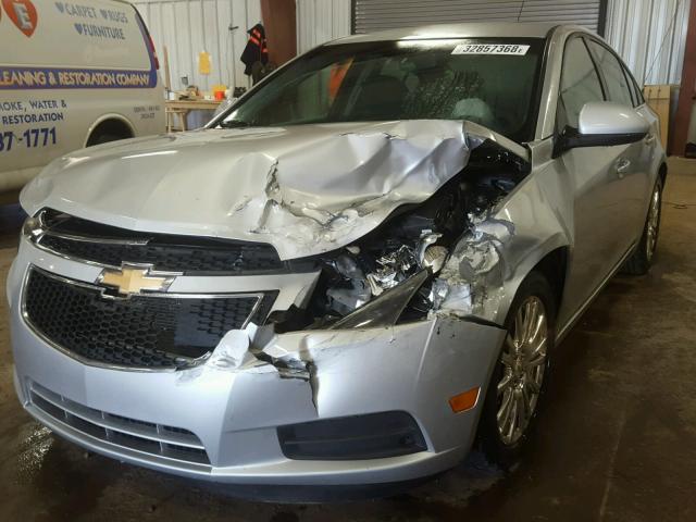 1G1PK5S97B7210227 - 2011 CHEVROLET CRUZE ECO SILVER photo 2