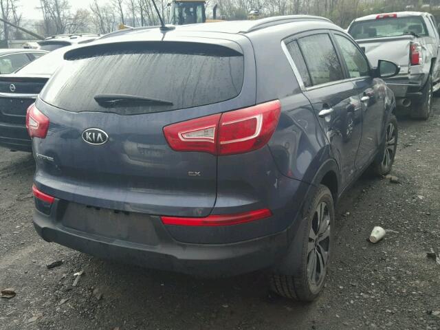 KNDPC3A20B7055419 - 2011 KIA SPORTAGE E BLUE photo 4