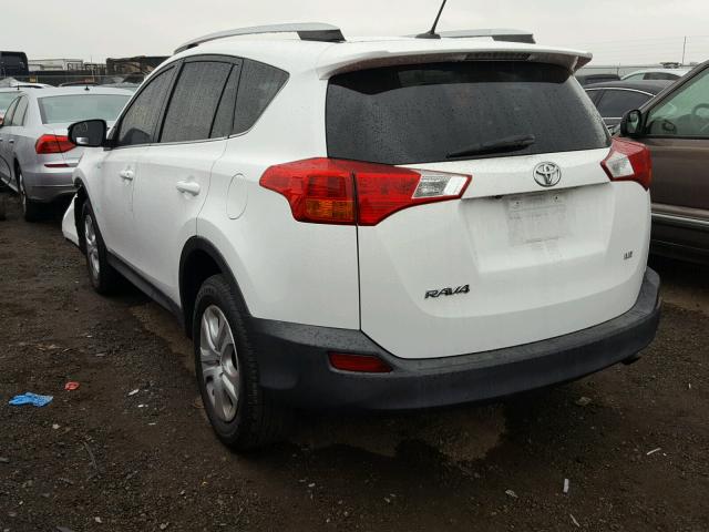 2T3ZFREV9FW151356 - 2015 TOYOTA RAV4 LE WHITE photo 3