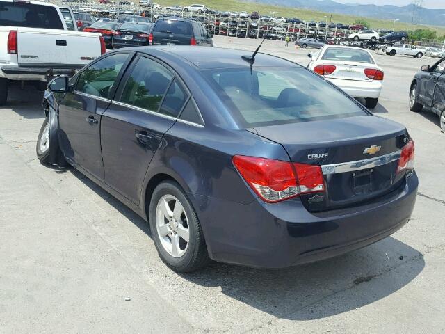 1G1PD5SB7E7369475 - 2014 CHEVROLET CRUZE LT BLUE photo 3