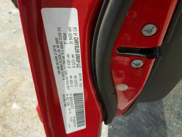 2B3CA3CVXAH216732 - 2010 DODGE CHARGER SX RED photo 10