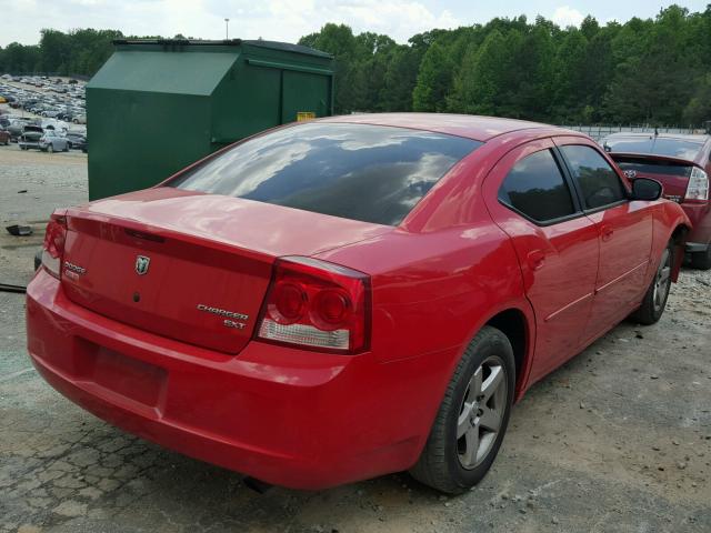 2B3CA3CVXAH216732 - 2010 DODGE CHARGER SX RED photo 4