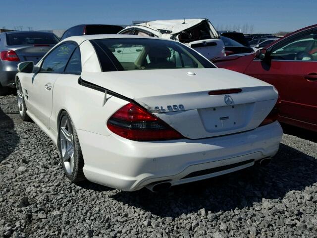 WDBSK71F09F154506 - 2009 MERCEDES-BENZ SL 550 WHITE photo 3