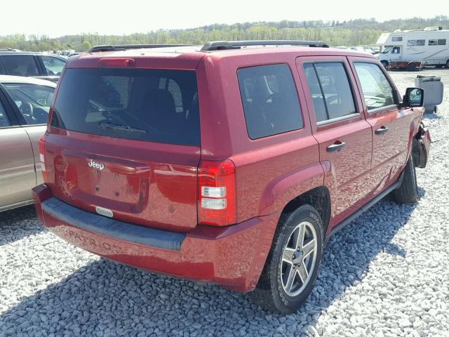 1J8FT28WX8D760875 - 2008 JEEP PATRIOT SP RED photo 4