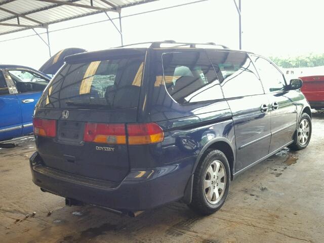 5FNRL18004B027179 - 2004 HONDA ODYSSEY EX BLUE photo 4