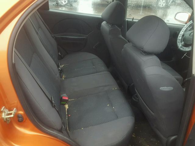 KL1TD566X6B663767 - 2006 CHEVROLET AVEO BASE Қызғылт сары фото 6