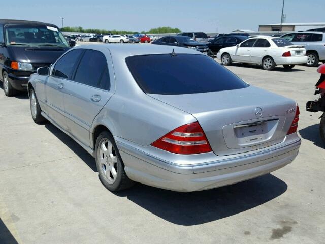 WDBNG70J71A183684 - 2001 MERCEDES-BENZ S 430 SILVER photo 3