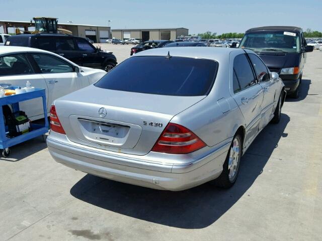 WDBNG70J71A183684 - 2001 MERCEDES-BENZ S 430 SILVER photo 4