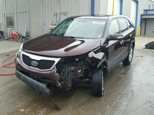 5XYKT3A19BG089962 - 2011 KIA SORENTO BA MAROON photo 2