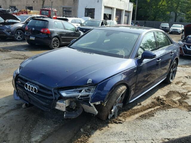 WAUC4AF48JA018109 - 2018 AUDI S4 PRESTIG BLUE photo 2