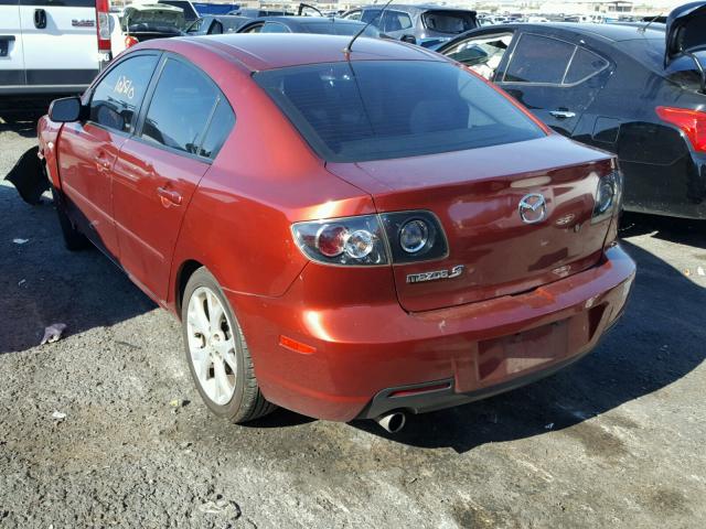 JM1BK32G391256249 - 2009 MAZDA 3 I MAROON photo 3