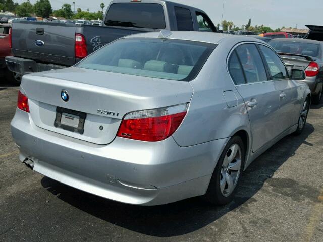 WBANE73547CM56256 - 2007 BMW 530 I SILVER photo 4