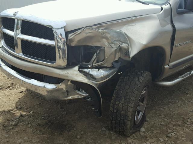 3D7KS26C05G791106 - 2005 DODGE RAM 2500 S GOLD photo 9