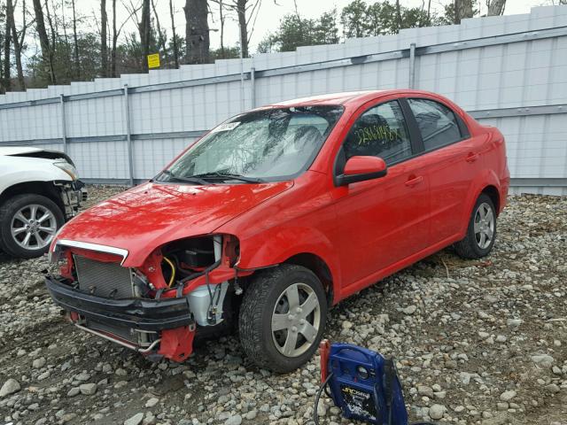 KL1TD5DE0BB136079 - 2011 CHEVROLET AVEO LS RED photo 2