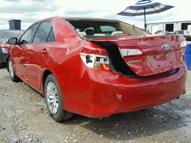 4T4BF1FK3ER352688 - 2014 TOYOTA CAMRY L RED photo 3