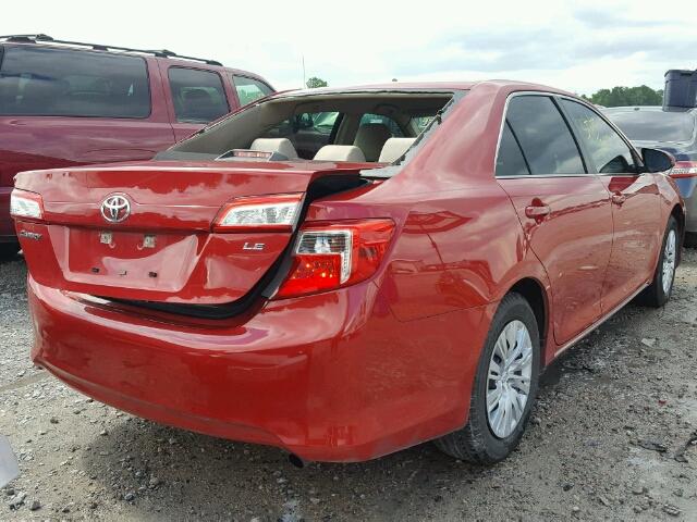 4T4BF1FK3ER352688 - 2014 TOYOTA CAMRY L RED photo 4