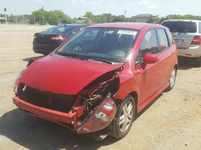 JHMGD38657S051410 - 2007 HONDA FIT S RED photo 2