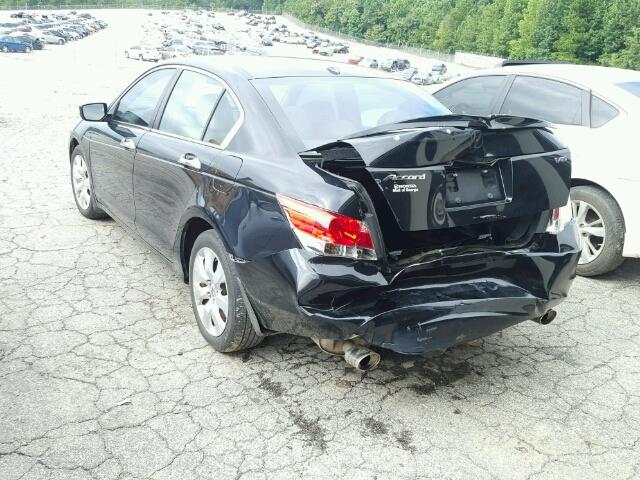 1HGCP36888A055441 - 2008 HONDA ACCORD EX- BLACK photo 3