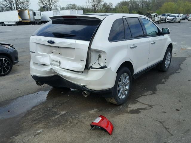 2FMDK3JC4BBA12266 - 2011 FORD EDGE SEL WHITE photo 4