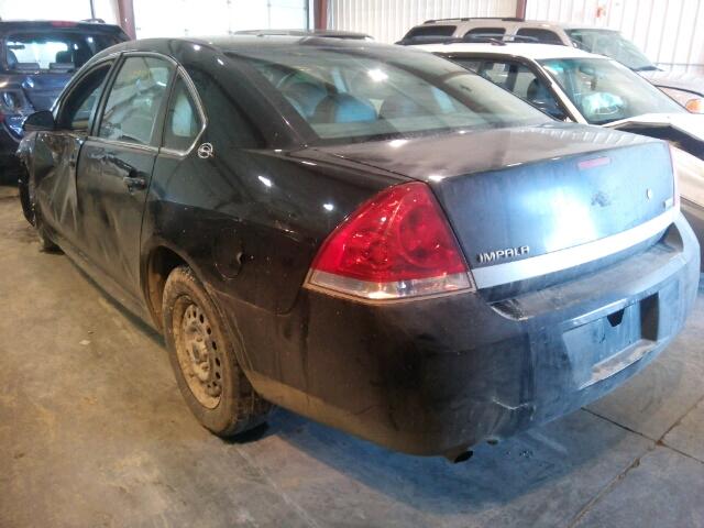 2G1WS57M091316261 - 2009 CHEVROLET IMPALA POL BLACK photo 3