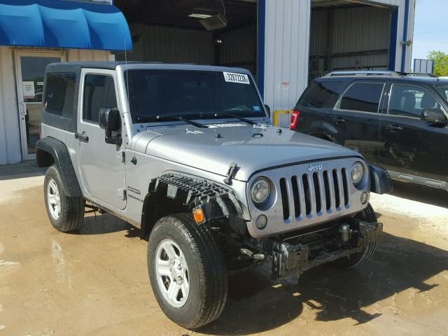 1C4AJWAG8FL599320 - 2015 JEEP WRANGLER S SILVER photo 1
