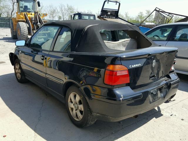 3VWDC21V42M806256 - 2002 VOLKSWAGEN CABRIO GLX BLACK photo 3