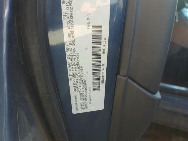 4S4WX85D674410817 - 2007 SUBARU B9 TRIBECA BLUE photo 10