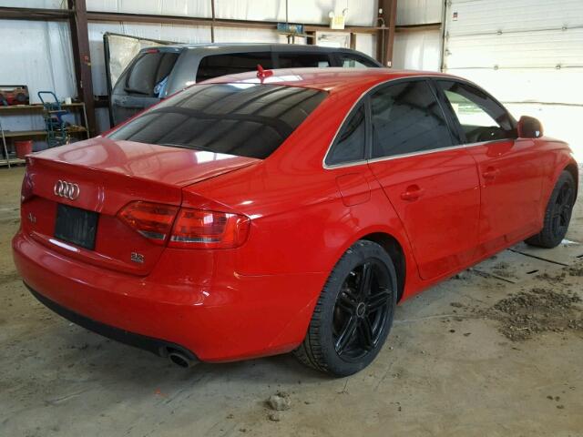 WAUMK78K19N035010 - 2009 AUDI A4 PRESTIG RED photo 4