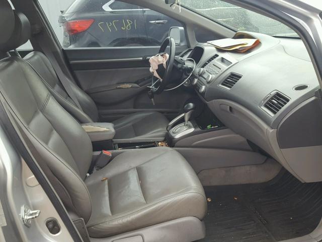 1HGFA16909L017784 - 2009 HONDA CIVIC EXL GRAY photo 5