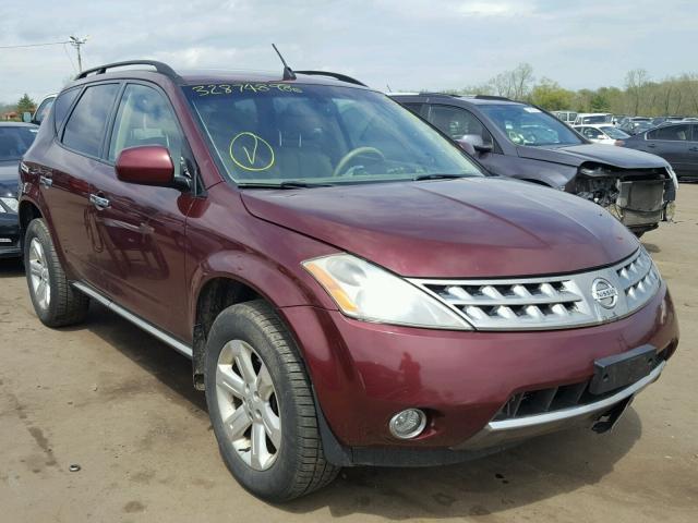 JN8AZ08W86W500551 - 2006 NISSAN MURANO SL MAROON photo 1