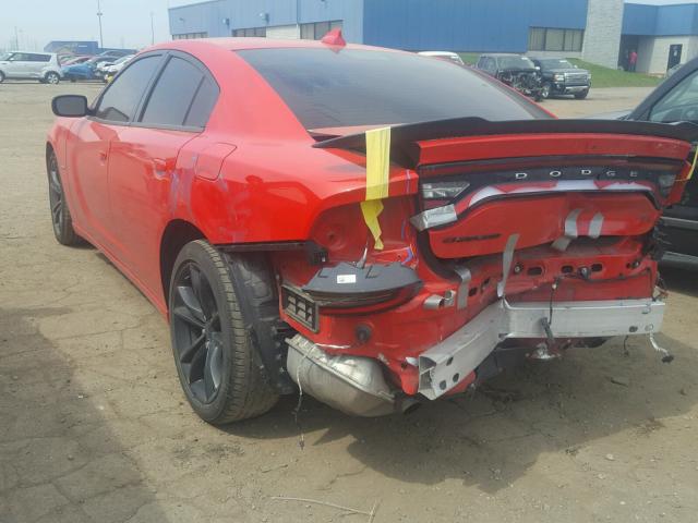 2C3CDXCT5GH115302 - 2016 DODGE CHARGER R/ RED photo 3