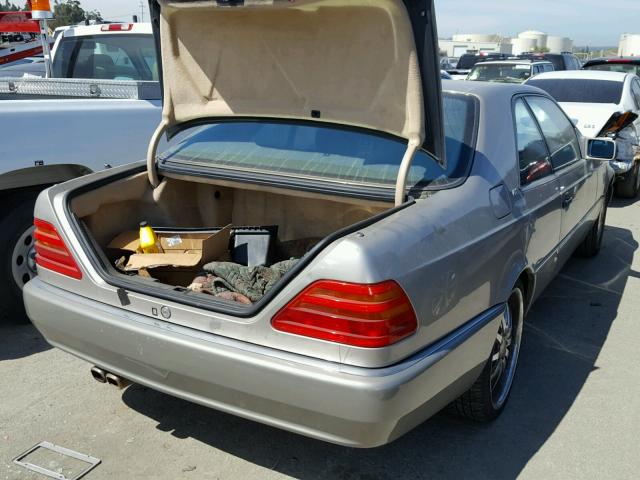 WDBGA76E5SA265810 - 1995 MERCEDES-BENZ S 600 BEIGE photo 4