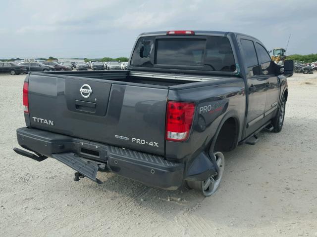 1N6BA0EC8BN313955 - 2011 NISSAN TITAN S GRAY photo 4