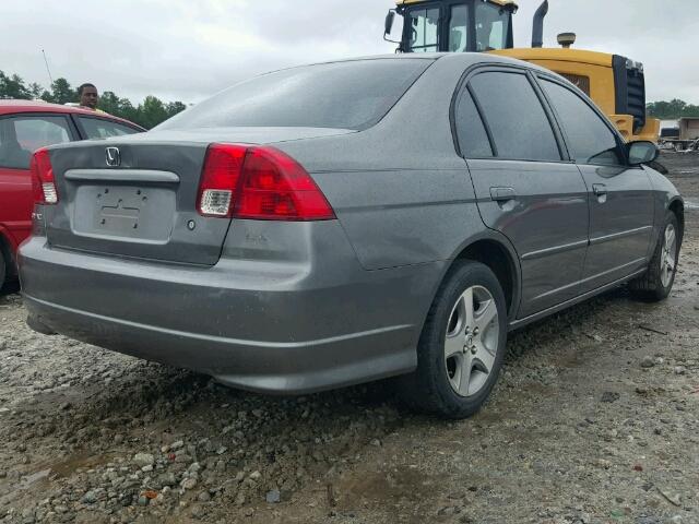 2HGES16504H532280 - 2004 HONDA CIVIC GRAY photo 4