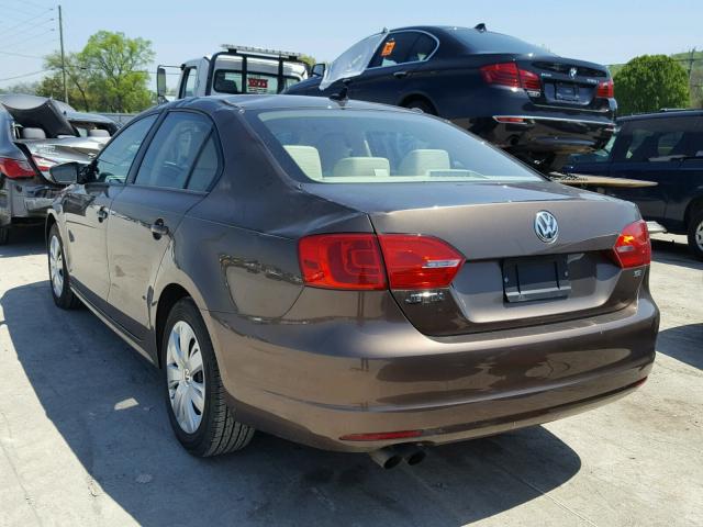 3VWD17AJ4EM242029 - 2014 VOLKSWAGEN JETTA SE BROWN photo 3