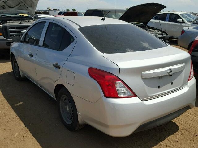 3N1CN7AP4GL886150 - 2016 NISSAN VERSA SILVER photo 3