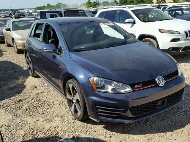 3VW547AU2GM056949 - 2016 VOLKSWAGEN GTI S/SE BLUE photo 1