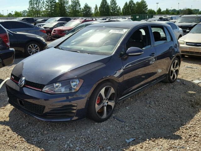 3VW547AU2GM056949 - 2016 VOLKSWAGEN GTI S/SE BLUE photo 2