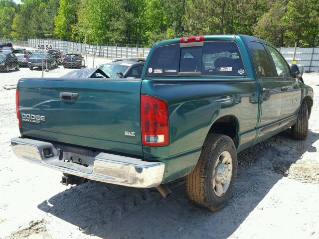 3D7KA28D74G157573 - 2004 DODGE RAM 2500 S GREEN photo 4