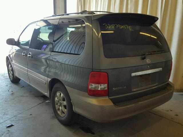 KNDUP131546580159 - 2004 KIA SEDONA EX/ GRAY photo 3