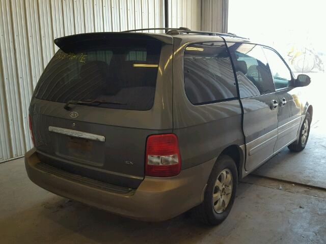 KNDUP131546580159 - 2004 KIA SEDONA EX/ GRAY photo 4