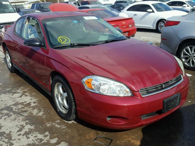 2G1WM16K369242852 - 2006 CHEVROLET MONTE CARL RED photo 1