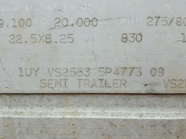 1UYVS25335P477309 - 2005 UTILITY TRAILER WHITE photo 10