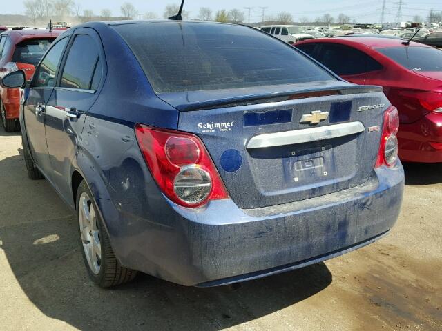 1G1JE5SB8D4110416 - 2013 CHEVROLET SONIC LTZ BLUE photo 3